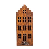 Haus Laterne Led Kerze Laterne Klein Corten Laterne Rotbraun