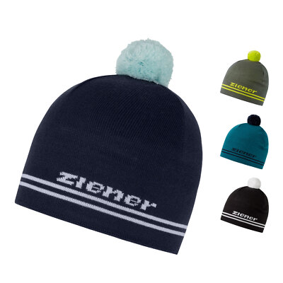 Ziener Unisex Damen Herren Mütze Bommelmütze Skimütze Strickmütze Imhan Hat