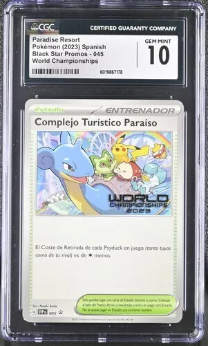 CGC 10 PARADISE RESORT SPANISH BLACK STAR PROMOS 045 WORLD CHAMPIONSHIPS POKEMON