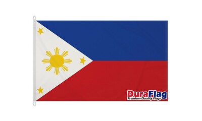 PHILIPPINEN 5X3 HOCHWERTIGE FAHNE (150cm X 90cm) DURAFLAG mit CLIPS / HAKEN