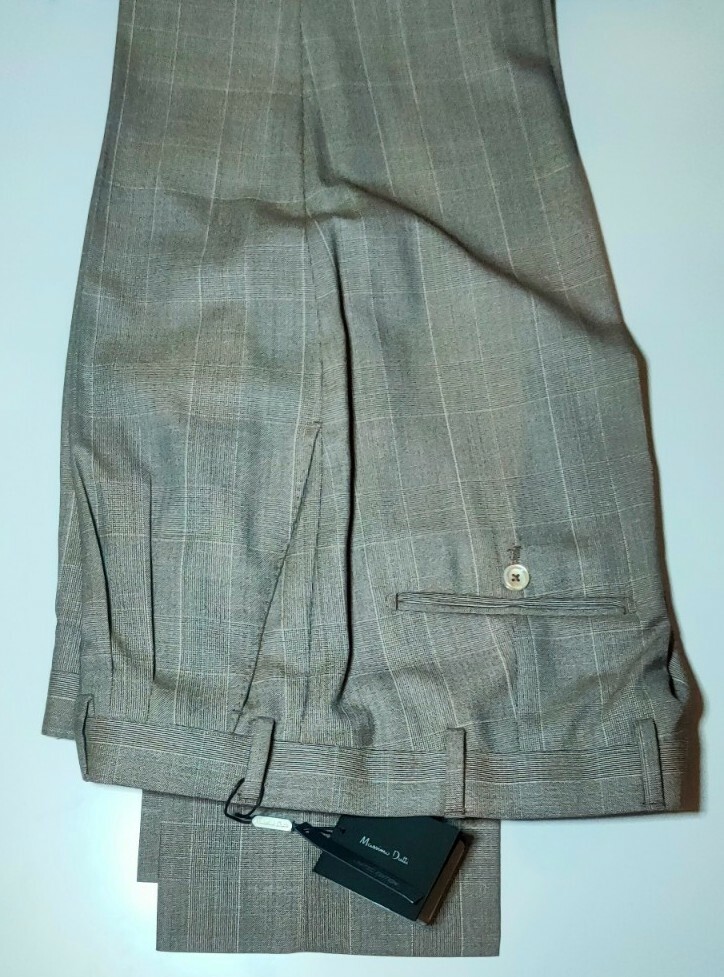 SALE! Massimo Dutti Mens 3-Piece Formal Check Suit in Brown & Brand New Trousers image 9