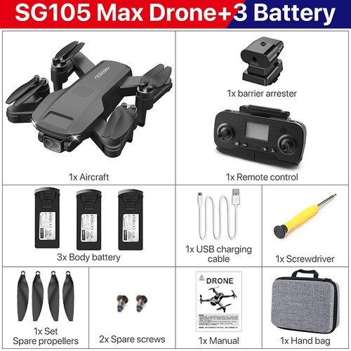 ZLL SG105Max RC Drone 4K Dual Camera FPV Quadcopter WIFI GPS Obstacle Avoidance - Picture 19 of 19