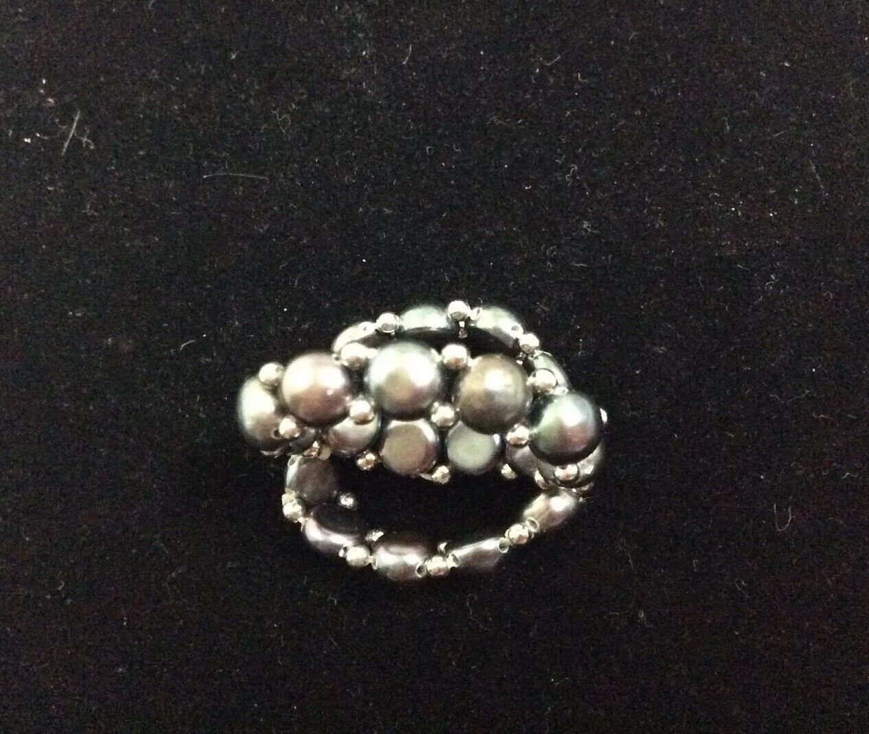 Honora Pearl Stretch Ring Sterling Silver Beading… - image 5