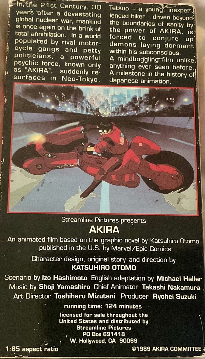 Akira VHS Special Limited Edition Widescreen Letterbox
