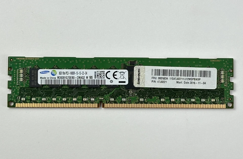 32GB Lot of 4 IBM Lenovo 8GB 1Rx4 PC3-14900R ECC RDIMM RAM Memory Server Samsung - Image 2 of 4