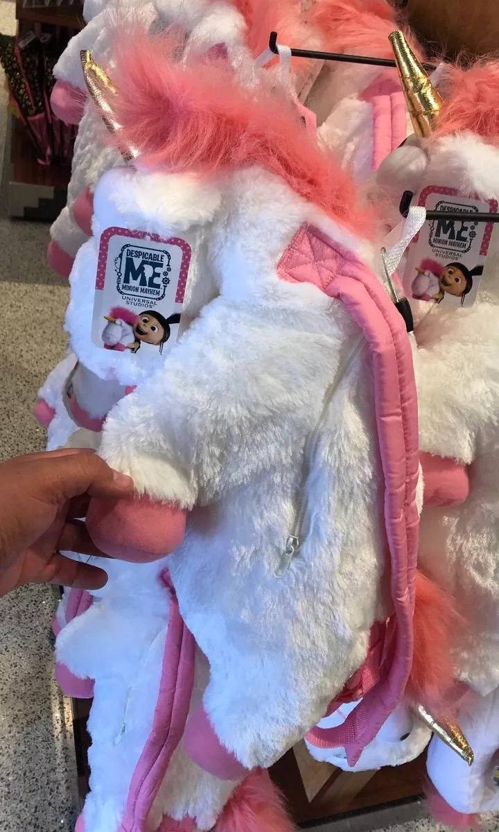 Fluffy Unicorn Plush Backpack –