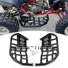 For Honda TRX 450R Sportrax 450 Nerf Bars Pro Peg Heel Guard Aluminum Black Pair