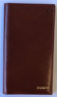 Aspinal Of London breast Pocket Wallet in Smooth cognac and Expresso Suede. Aspinal Of London breast Pocket Wallet in Smooth cognac and Expresso Suede.