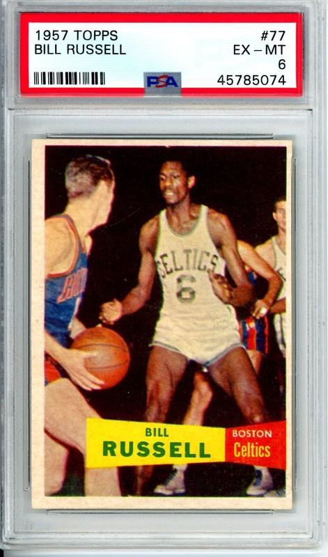 1957 Topps Bill Russell #77 PSA 6 Celtics 12879