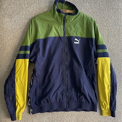 Puma - Windbreaker - Jacke - Herren - Blau Grün Gelb - Regenjacke Übergangsjacke