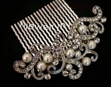 Beautiful elegant wedding bridal hair comb Bridal Accessories  3908
