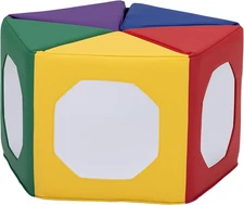 Multi-Mirror Pentagon Play Mat for Kids – Interactive Tummy Time Toy for Daycare