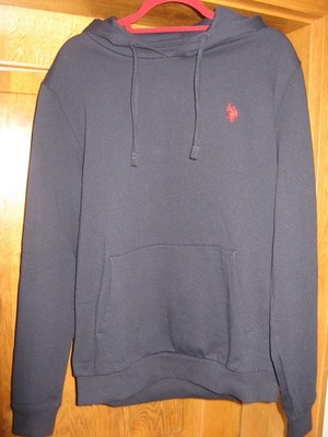 U.S. POLO ASSN. Hoodie Kapuzen Pullover blau dunkelblau Logo M L 139 EURO neu