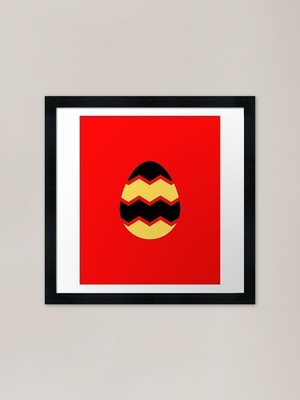 Black and Yellow Easter Egg Gift Fr Framed Wall Art Poster Canvas Print Picture