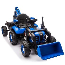 24V Kids Ride-On Electric Tractor Toy w/Remote Control, 3-Speed,Music Player LED