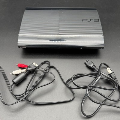 Sony PlayStation 3 PS3 Super Slim Video Game Console System Black Power AV Cable