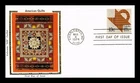 US COVER QUILTS FOLK ART FIRST DAY ISSUE COLORANO SILK CACHET