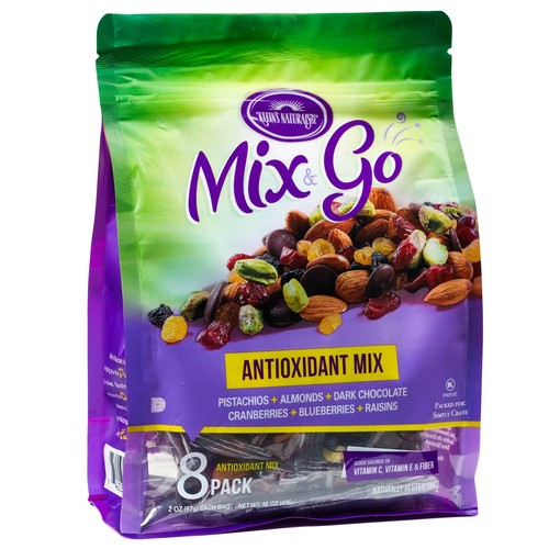Mix and Go Single Serve Trail Mix Snack Packs, Healthy Snack Bag, Antioxidant...