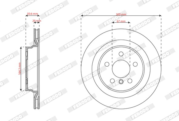 2X Ferodo Bremsscheibe BelüFtet Ø300Mm FüR Mini Mini Clubman F54 F60-image