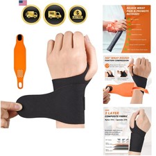 Ulnar Wrist Brace for Right  Left Hand, Ultra-Thin Elastic Wrist Wrap Compre...