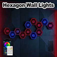 Hexagon Honeycomb Smart Wall Lamp 6 Pack RGBI...