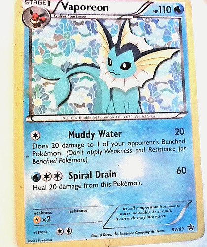 2011 Pokemon Black and White Promos Vaporeon - BW89 Promo #BW89