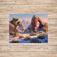 Satin Posters - Serene Desert Landscape Art Print, Home Decor, Nature Wall [...]