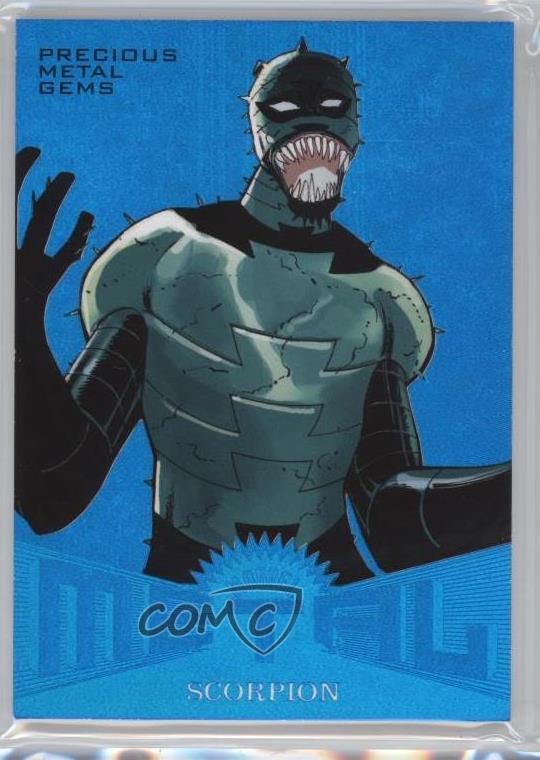 2017 Fleer Ultra Marvel Spider-Man Metal PMG Blue 48/49 Scorpion #MM44 h8p