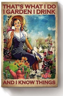 Creative Tin Metal Signs Home Décor Thats What I Do Garden Drink And Know Thing