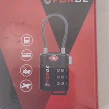 Forge Travel Sentry TSA Approved Combination Cable Luggage Lock 2 Pack Black