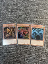 Yugioh Götterkarten Set Sammlung Secret Rare Slifer Obelisk Ra SBCB Deutsch NM 