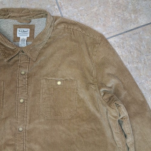 LL Bean Sherpa Lined Corduroy Jacket Mens 3xl Snap Barn Coat Western Rancher - Picture 9 of 24