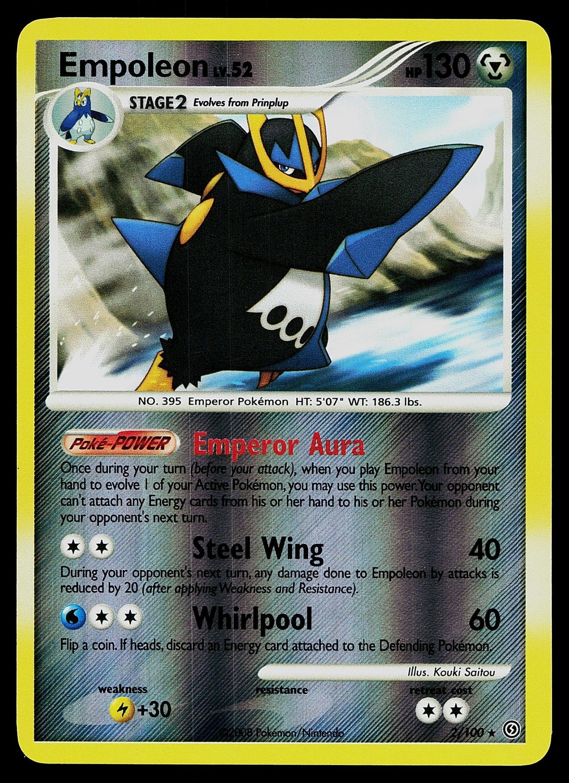 Pokemon Card - Empoleon Stormfront 2/100 Holo Reverse Holo Rare