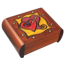 Secret Heart Wooden Puzzle Box