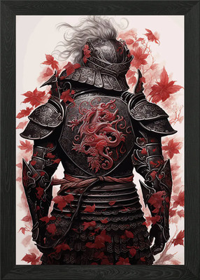 Blüte Samurai Krieger Gerahmtes Wandbild Poster Leinwanddruck Bild