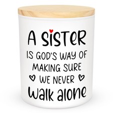 TEEZWONDER Sister Gifts for Women - Never Walk Alone Long Lasting Vanilla Lav...