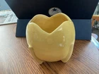 Vintage Art Deco  McCoy Tulip Ball,  Bright Glossy Yellow Glazed Planter  1943