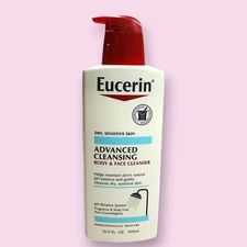 Eucerin Advanced Cleansing Body & Face Cleanser 16.9 fl. oz. / 500 ml.