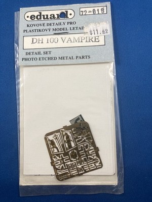 EDUARD 1:72 SCALE - DE HAVILLAND VAMPIRE DETAIL SET - PHOTO ETCHED - 72-018