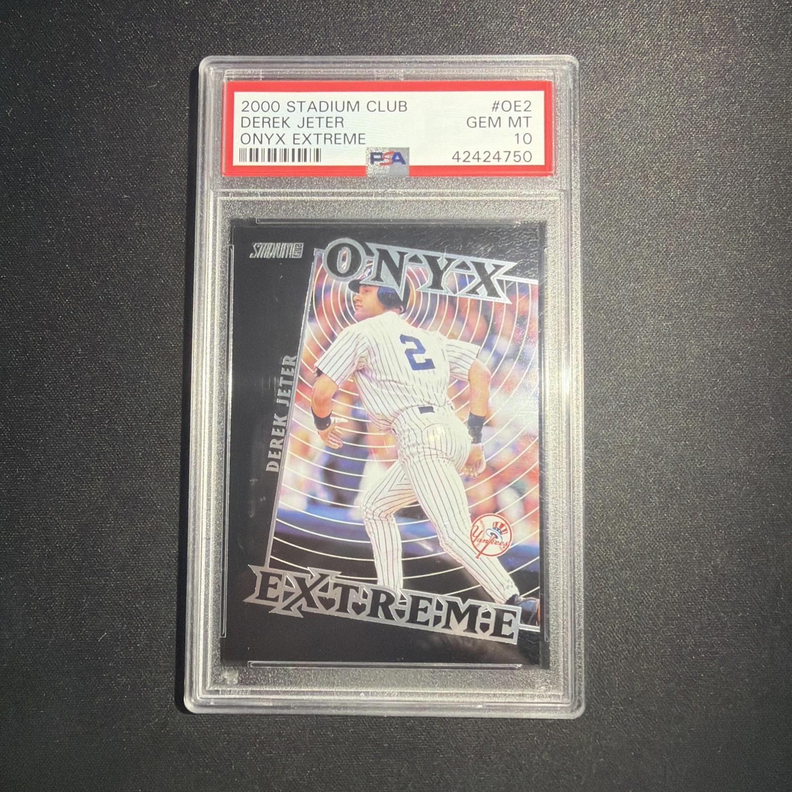 2000 Topps Stadium Club Onyx Extreme Derek Jeter PSA 10 Yankees HOF Gem Mint view 3