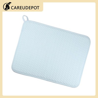 Drain Pad Solid Color Dish Drying Mat for Kitchen Blue 19.69''x14.96'' Item of 1