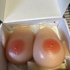 SILICON BREAST FORMS BOOBS BUST TRANSGENDER MASTECTOMY WITH STRAPS NEW