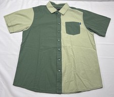 Kavu Button Up Short Sleeve Scatter Block Gre...
