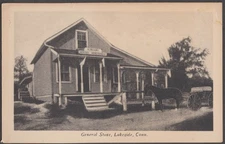 The General Store at Lakeside CT postcard ca 1920s