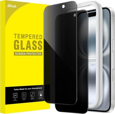 JETech Privacy Screen Protector for iPhone 16 6.1-Inch, Anti-Spy Tempered Glass