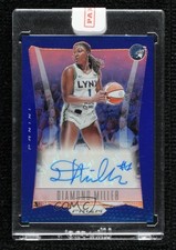 2024 Panini Prizm WNBA Throwback Signatures Blue 8/75 Diamond Miller Auto 9l4