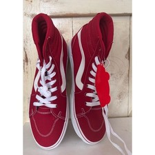 Vans Sk8 Hi Formula One Red White Women Size 11 NWT