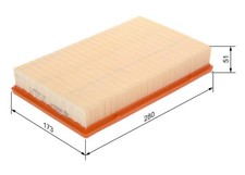 BOSCH Luftfilter 1 457 433 096 für FORD VOLVO