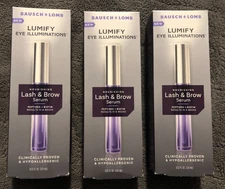 New Lot Of 3 Lumify Nourishing Lash & Brow Serum 3.8mlx3 Biotin Peptides Fuller