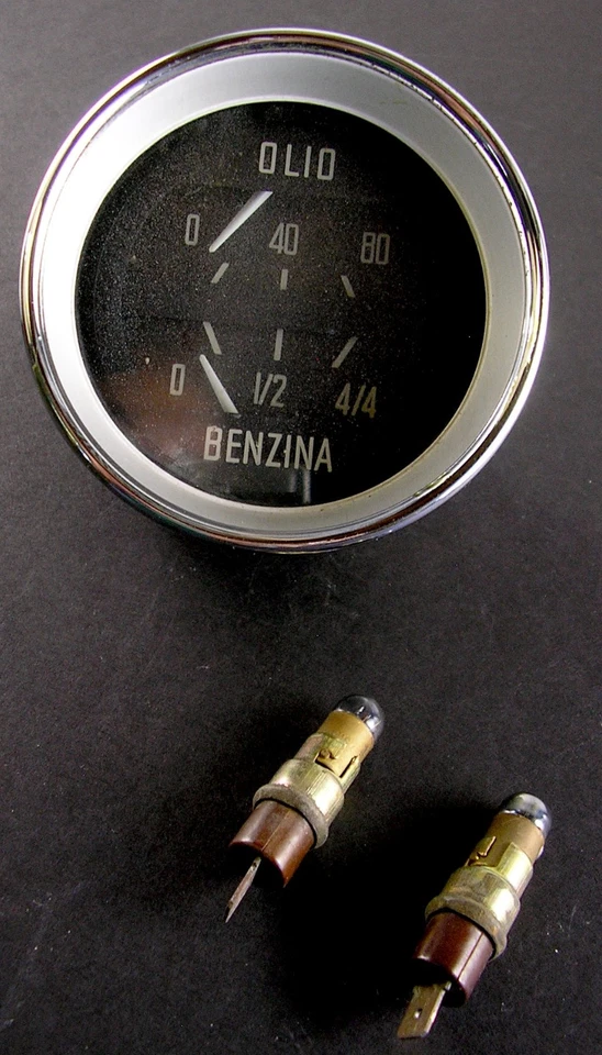 ALFA ROMEO 105 GIULIA SPRINT GT 1965+ VEGLIA Medidor italiano de presión de aceite/combustible Foto 2 de 4